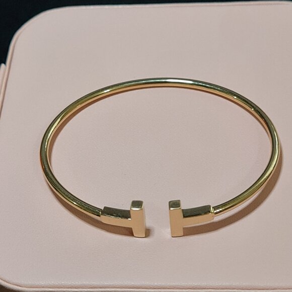 T bangle side slide bangle gold 18k - Picture 7 of 8